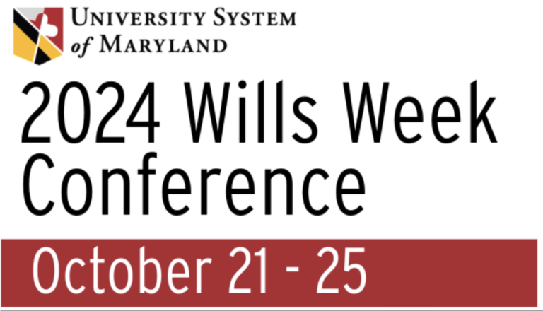 University System of Maryland's Wills Week Logo