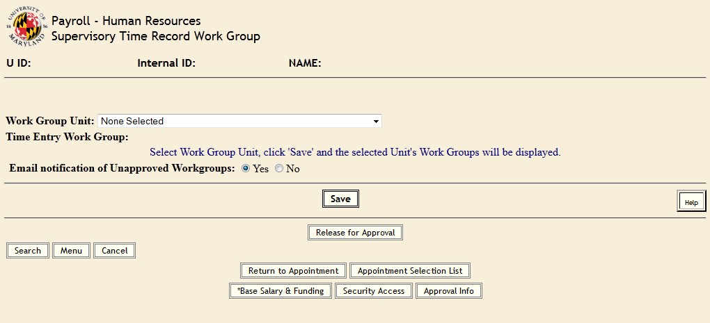 supervisor of work group screenshot