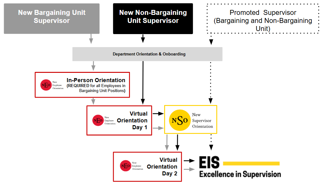 Orientation flow chart for supervisors