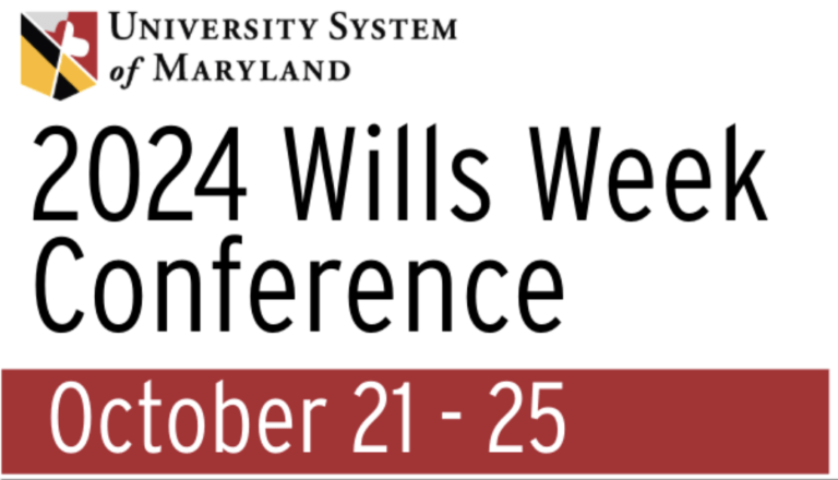 University System of Maryland's Wills Week Logo