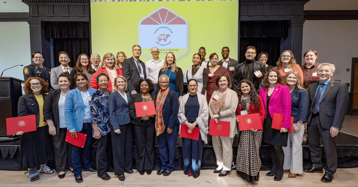 Fearlessly Forward Recipient Group Photo with University Leadership 