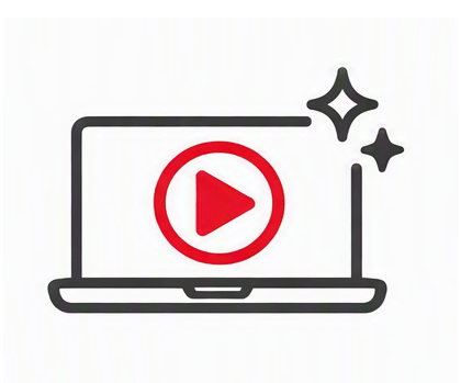 icon depicting learning online